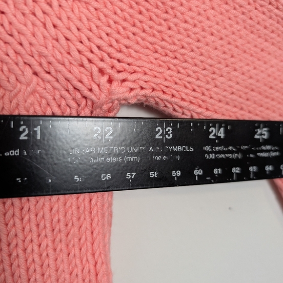 Mersea Voyageur Sweater Chunky Knit Pink Ballon Sleeve Crew neck Sz L - Picture 8 of 9